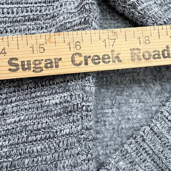 Loft Sweater Womens‎ Medium Gray Knit Neutral Minimalist Academia Classic Preppy - Picture 11 of 12